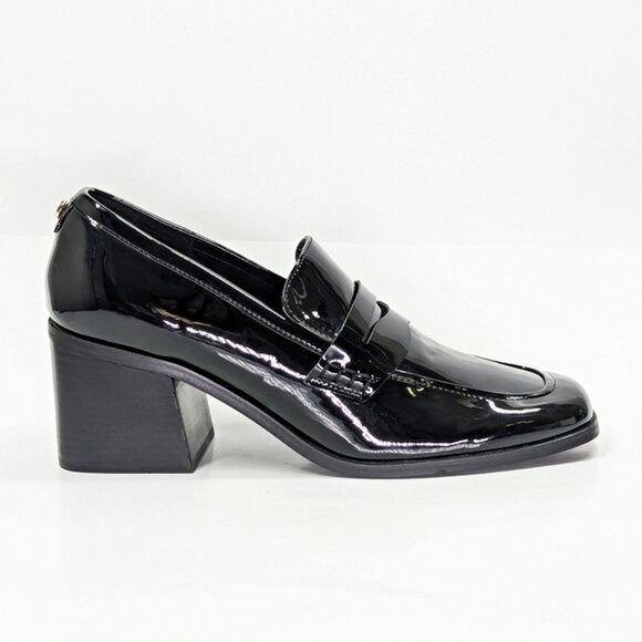 Marc Fisher Women's Kchris Black Patent Heeled Loafers Size 11 (MSRP $110) - Picture 3 of 12